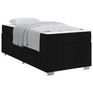 vidaXL Bedframe met matras Zwart 80 x 200 cm Stof