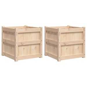 vidaXL Plantenbakken 2 st cm massief grenenhout