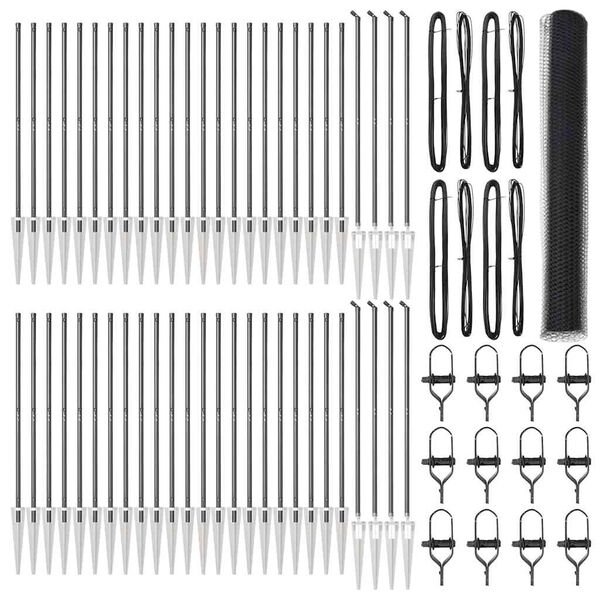 vidaXL Afrasteringspaal Grijs 100 x 1,2 m (13 mm gaas) Staal en PVC