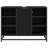 vidaXL Badkamerkast met plank Zwart Eiken 80 x 33 x 60 cm Bewerkt hout