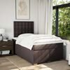 vidaXL Boxspring met matras stof donkerbruin 120x190 cm
