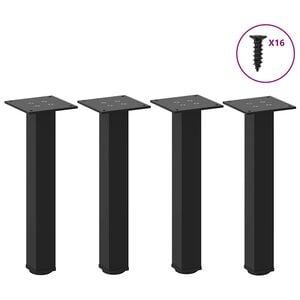 vidaXL Salontafelpoten 4 st 30-32 cm staal zwart