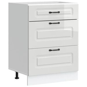 vidaXL Onderkast "Kalmar" Hoogglans Wit Bewerkt Hout