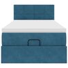 vidaXL Ottoman bed met matras 100x200 cm fluweel donkerblauw