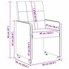 vidaXL Dining Stoelen met Wielen 2 pcs Taupe 58 x 65 x 94 cm Stof