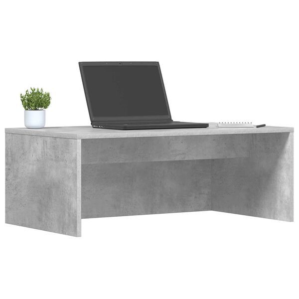 vidaXL Wandbureau met opslag Beton Grijs 80 x 45 x 30 cm Bewerkt hout