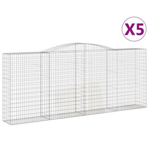 vidaXL Schanskorven 5 st gewelfd 400x50x160/180 cm ijzer