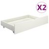 vidaXL Hemelbedframe met 2 lades massief grenenhout wit 100x200 cm