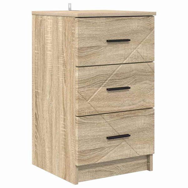 vidaXL Nachtkastje met lade Sonoma eiken 38 x 38 x 66 cm Bewerkt hout