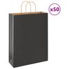vidaXL Papieren zakken 50 st met hengsels 32x12x42 cm zwart