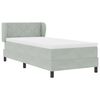 vidaXL Boxspringbed met matras Lichtgrijs 90 x 200 cm Fluweel