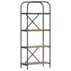 vidaXL Boekenkast 4-laags 60 x 30 x 146 cm Bewerkt hout Artisan Eiken