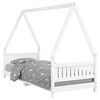 vidaXL Kinderbedframe 80x200 cm massief grenenhout wit