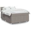 vidaXL Boxspring met matras stof taupe 160x200 cm