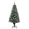 vidaXL Kunstkerstboom Groen 180 cm PVC en Staal en Kunststof