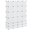 vidaXL Modulaire kast met 18 compartimenten wit 37 x 146 x 180,5 cm