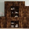 vidaXL Opbergkast 70x42,5x225 cm bewerkt hout gerookt eikenkleur