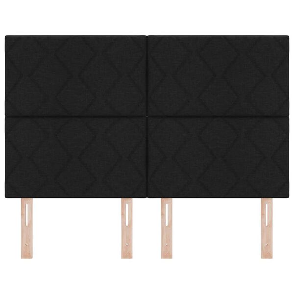 vidaXL Hoofdbord met hoofdeinde Zwart 160 cm Nep Leer