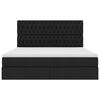 vidaXL Opbergbed met LED met matras Zwart 180 x 200 cm Polyester