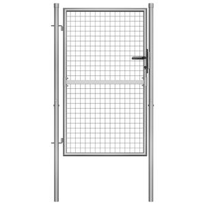 vidaXL Tuinpoort gegalvaniseerd staal 100x125 cm zilver