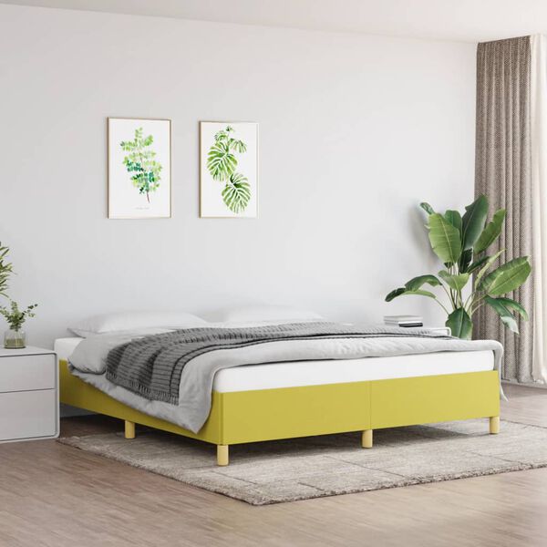 vidaXL Bedframe zonder matras 160x200 cm stof groen