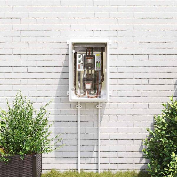 vidaXL Controlekast Grijs 40 x 20 x 60 cm ABS Kunststof