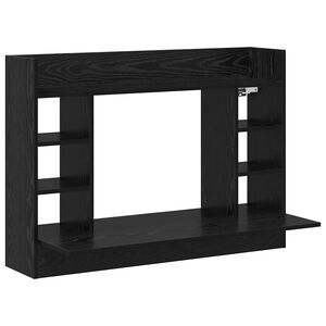 vidaXL Aan de muur bevestigd bureau Zwart eiken 105 x 48 x 75 cm