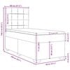 vidaXL Boxspring met matras fluweel roze 80x200 cm