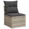vidaXL Tuin Sofa Set met kussen 6 pcs Lichtgrijs Poly riet
