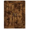 vidaXL Hoge kast 69,5x34x180 cm bewerkt hout gerookt eikenkleurig