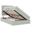 vidaXL LED Opslagbed met Matras Lichtgrijs 120 x 190 cm Fluweel
