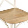 vidaXL Kruisstoelen 4 st massief mangohout wit