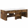 vidaXL Kinder Hoogslaper Gerookt eiken 90 x 190 cm Bewerkt hout