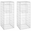 vidaXL Schanskorf palen 2 st 40x40x100 cm ijzer