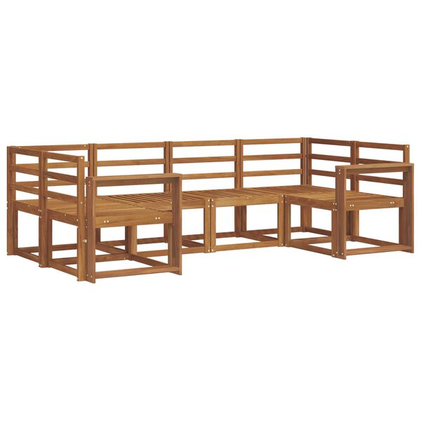vidaXL Buiten bankenset 6 pcs Naturel Massief Acaciahout