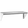 vidaXL Wandschap 100x30x31 cm roestvrijstaal zilverkleurig
