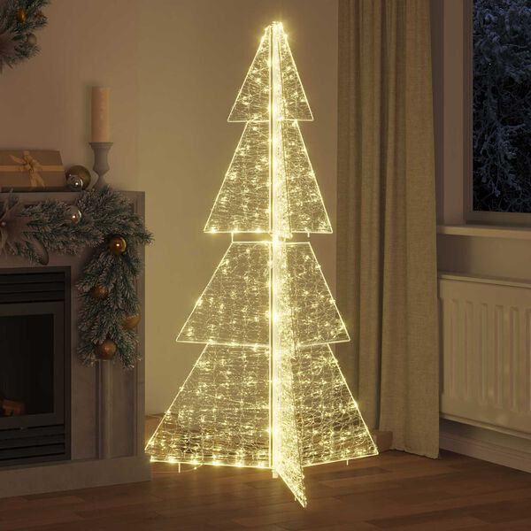 vidaXL Kerstboom met 240 LED Warmwit 180 cm Acryl