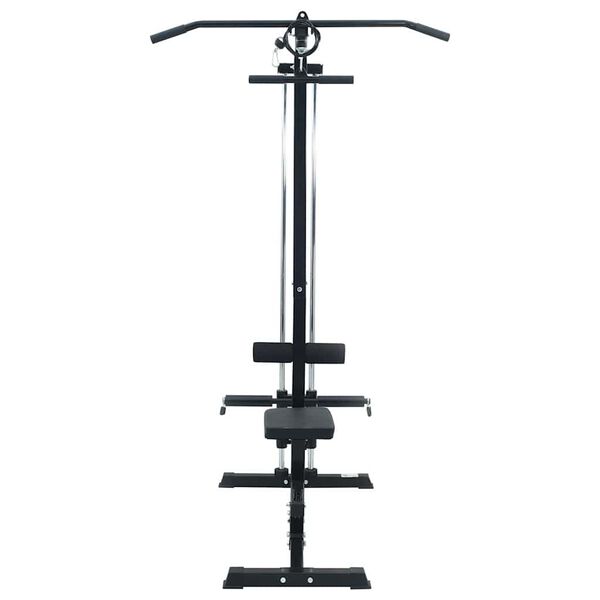 vidaXL Lat pulldown machine Zwart 110 x 70 x 187 cm Poedergecoat staal