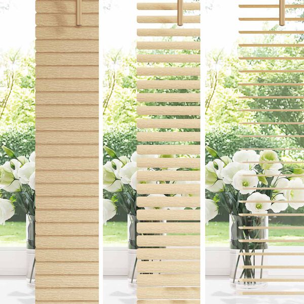 vidaXL Venetiaanse Blind Lichtbruin met Patroon 150 x 100 cm PVC