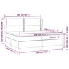 vidaXL Boxspring met matras stof zwart 200x200 cm
