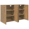 vidaXL Wandkast 2 pcs Artisan Eiken 69,5 x 34 x 90 cm Bewerkt hout