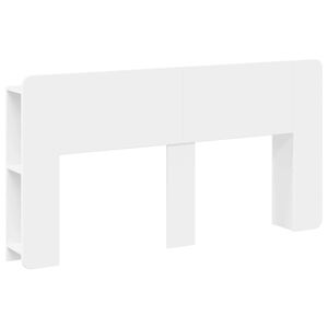 vidaXL Hoofdeinde kas met opslag Wit Bewerkt hout