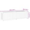 vidaXL Tuinbox 200x50x55 cm massief teakhout