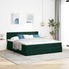 vidaXL Ottoman bed met matrassen 180x200cm fluweel donkergroen