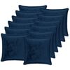 vidaXL Kussensloop 12 st HOUTEN Marineblauw 40 x 40 cm Flanel