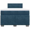 vidaXL Boxspring met matras fluweel blauw 120x200 cm