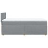 vidaXL Boxspring met matras stof lichtgrijs 80x200 cm
