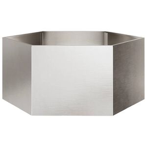 vidaXL Plantenbak zeshoek 104x90x45 cm roestvrijstaal