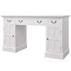 vidaXL Bureau ministre wit 140x48x80 cm