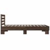 vidaXL Bedframe bewerkt hout en metaal bruin eikenkleurig 90x190 cm